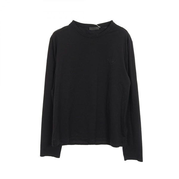 PRADA T-shirt long sleeve UJL159 cotton Black Used mens #XL