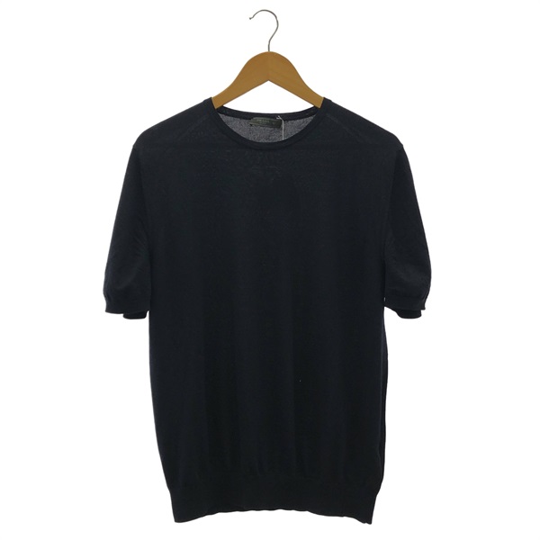 PRADA Short sleeve knitwear tops wool Navy Used mens #52