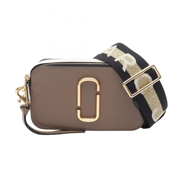 MARC JACOBS Snapshot Crossbody Shoulder Bag M0014146 064 1SZ Leather Beige White