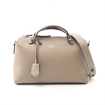 FENDI BY THE WAY MEDIUM Hand shoulder crossbody bag 8BL146 leather Beige Used