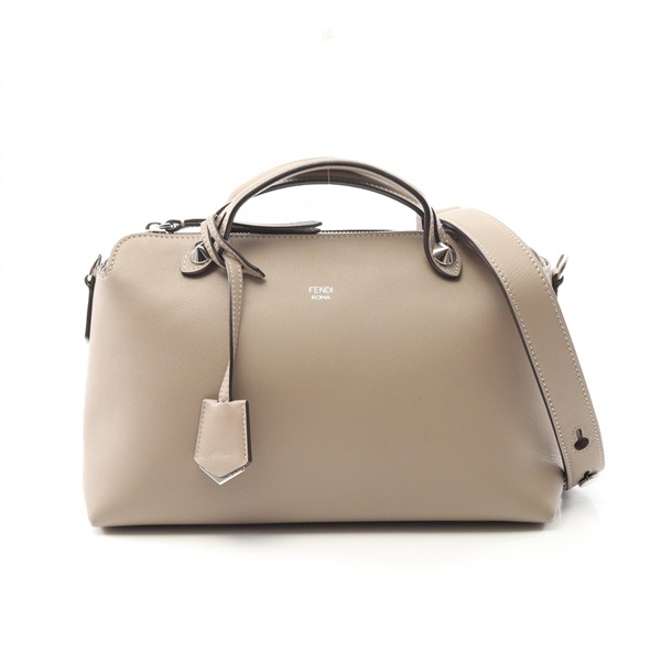 FENDI BY THE WAY MEDIUM Hand shoulder crossbody bag 8BL146 leather Beige Used
