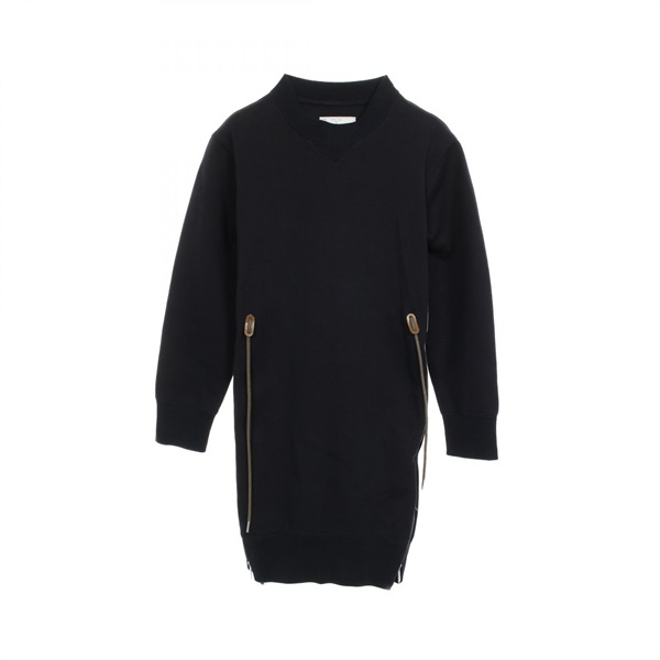 Sacai Sponge Sweat × MA-1 Dress SCW-059 Cotton Nylon Navy Khaki #3 Used Women