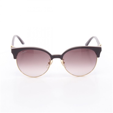 CARTIER Exception sunglasses eyewear CT0126SA Plastic Brown Used Women