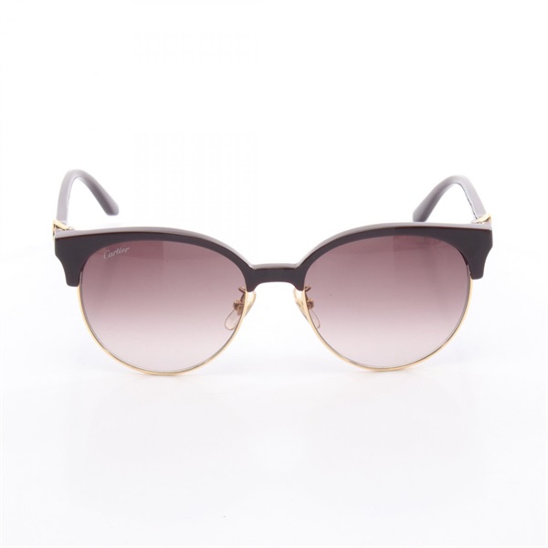 CARTIER Exception sunglasses eyewear CT0126SA Plastic Brown Used Women