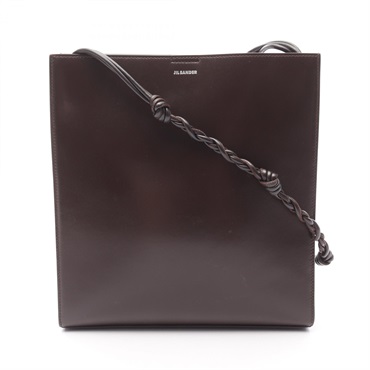 JIL SANDER Tangle Medium Shoulder Bag JSWQ853172 Leather Brown Used Women