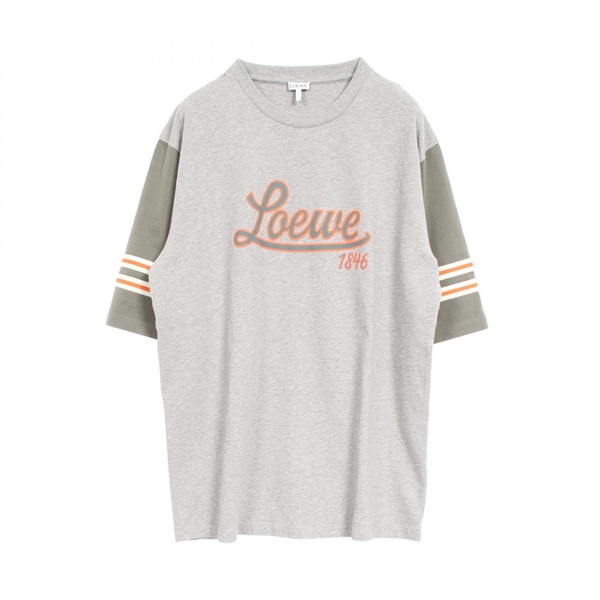 LOEWE Logo print T-shirt S359Y22X16 cotton Gray Multicolor Size XS Used mens
