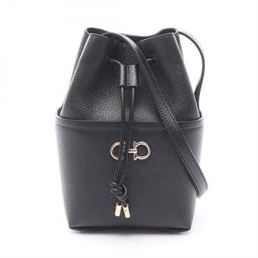 Salvatore Ferragamo Gancini Drawstring Crossbody Shoulder Bag 21 2970 Leather