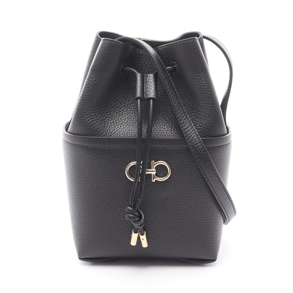 Salvatore Ferragamo Gancini Drawstring Crossbody Shoulder Bag 21 2970 Leather