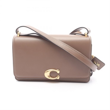 COACH Bandit Shoulder Bag CC416 Calfskin Leather Brown Used Women