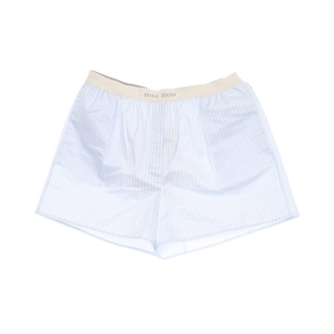 Miu Miu BASTONCINO Pants SP9432 cotton Blue White Women #3