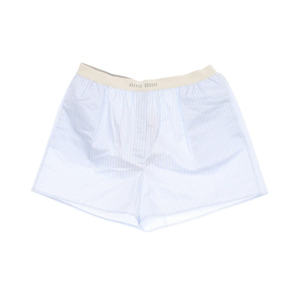Miu Miu BASTONCINO Pants SP9432 cotton Blue White Women #3