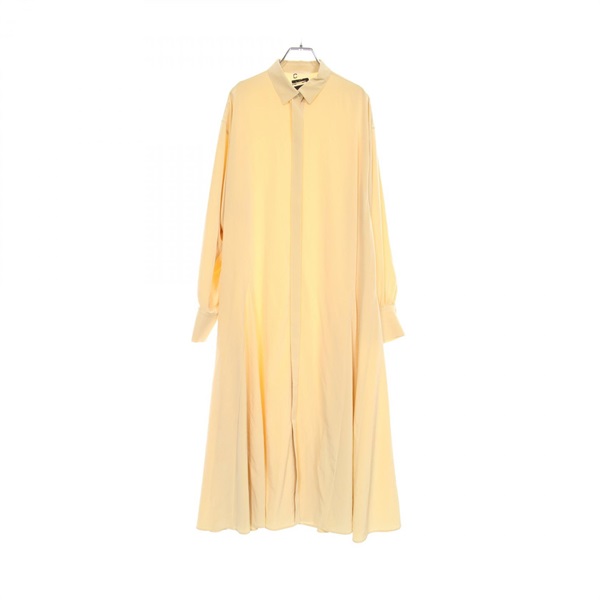 Chaos Long Sleeve Dress Triacetate/Polyester Yellow #F Used Women