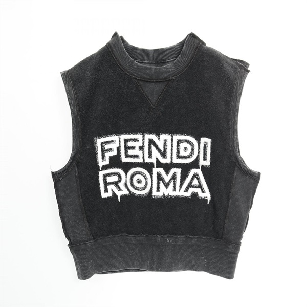 FENDI × MARC JACOBS Vest cotton Black Used Women #XXS