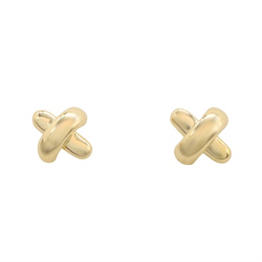 TIFFANY＆CO kiss Pierced earrings 18K Yellow Gold Used