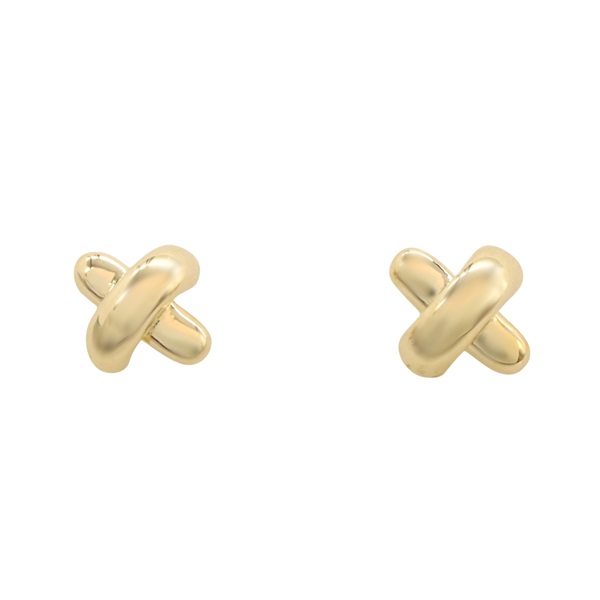 TIFFANY＆CO kiss Pierced earrings 18K Yellow Gold Used