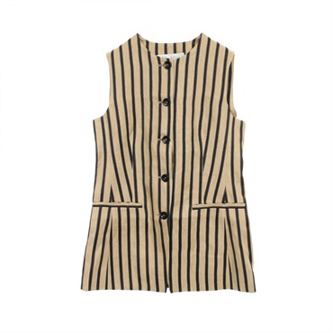 MAX MARA RODEO Striped Gilet Vest 25112810126 Fabric cotton Beige #I40 Women