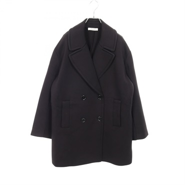 'S Max Mara GRADI Scuba Jersey Pea Coat Rayon / Elastane Black #XL Used Women