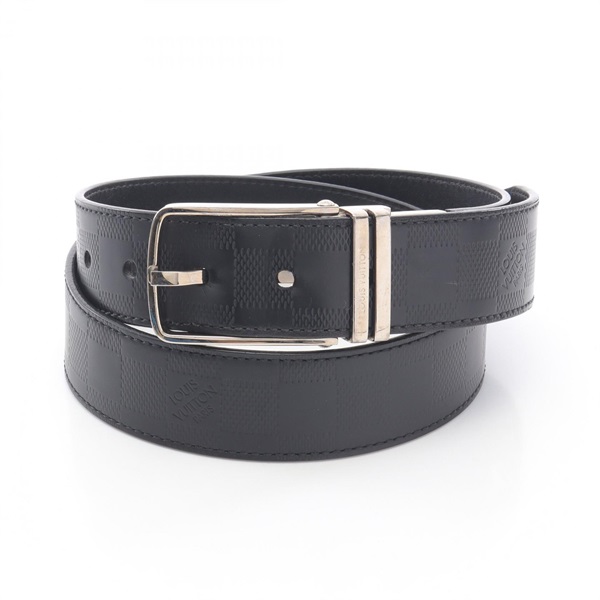 LOUIS VUITTON Ceinture Boston Belt M9674 Damier Infini Leather Black 106cm mens