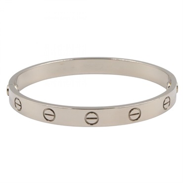 CARTIER Love Bracelet 18KWG White Gold Used Women #16
