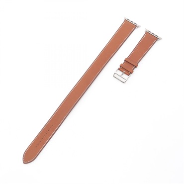 HERMES Apple Watch belt Double Tour 1.7 Y leather Brown Used unisex SHW