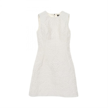 DOLCE & GABBANA Sleeveless Dress Nylon Silk Polyester White Size 38 Used Women