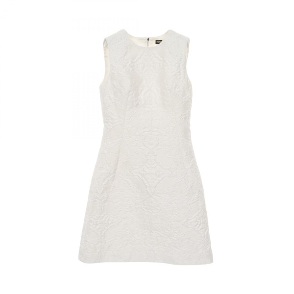 DOLCE & GABBANA Sleeveless Dress Nylon Silk Polyester White Size 38 Used Women