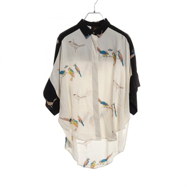 LOEWE PAULA'S IBIZA Blouse S616Y06X06 Rayon Beige Black Multi #32 Used Women