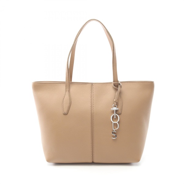 TOD'S JOY Shoulder Tote Bag leather Beige Used Women