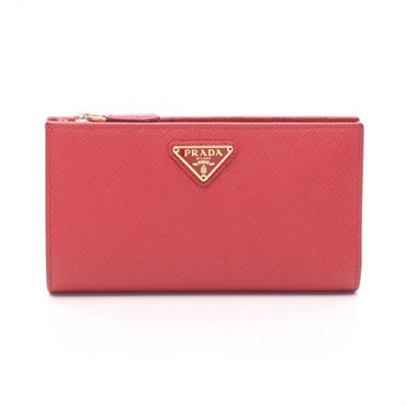 PRADA Bi-fold wallet 1ML009 Saffiano leather Red Used Women