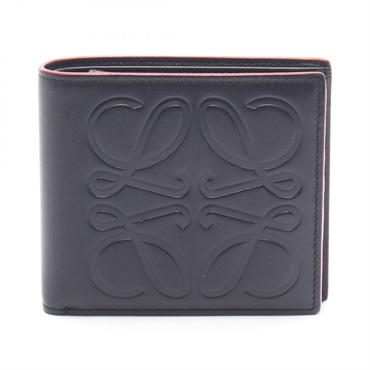 LOEWE Anagram Bi-fold wallet C500302X0 leather Black Red Used mens