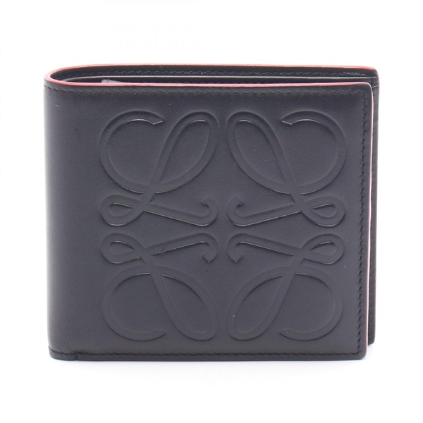 LOEWE Anagram Bi-fold wallet C500302X0 leather Black Red Used mens