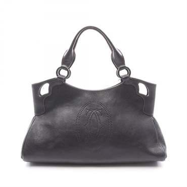 CARTIER Marcello de Cartier SM Handbag leather Black Used Women