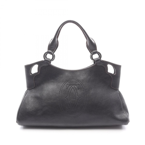 CARTIER Marcello de Cartier SM Handbag leather Black Used Women