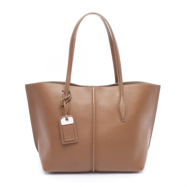 TOD'S JOY Shoulder Tote Bag leather Brown Used Women