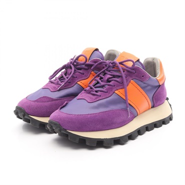 TOD'S Sneakers Nylon Suede leather Purple Orange Size 36.5 Used Women