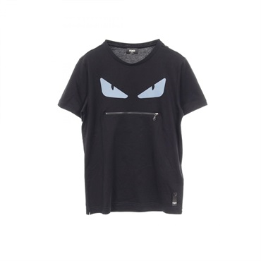 FENDI Monster Bugs Eye T-shirt FY0729 cotton Black Blue Size 44 Used Mens