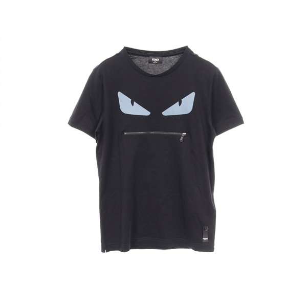 FENDI Monster Bugs Eye T-shirt FY0729 cotton Black Blue Size 44 Used Mens
