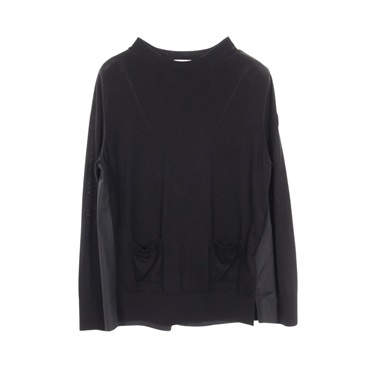 MONCLER knit Pullover Sweater Knitwear wool Black #L Used Women