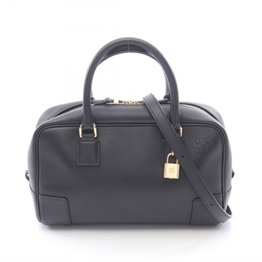 LOEWE Amazona 23 Shoulder Crossbody Handbag A039N07X01 leather Black Used Women