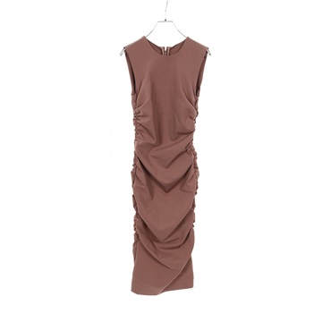 DOLCE & GABBANA sleeveless Dress Rayon Brown Women #40
