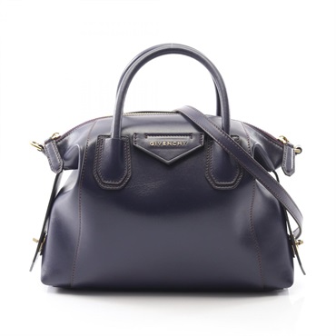 GIVENCHY ANTIGONA shoulder crossbody Small Handbag leather Purple Used Women