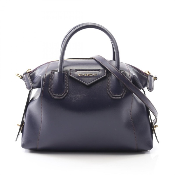 GIVENCHY ANTIGONA shoulder crossbody Small Handbag leather Purple Used Women