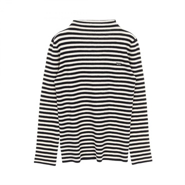 PRADA Striped Pullover Sweater Knit Wool Beige Black Size 44 Used Women