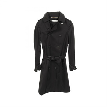 SAINT LAURENT PARIS 507530 Trench coat polyester Black Size 36 Used Women