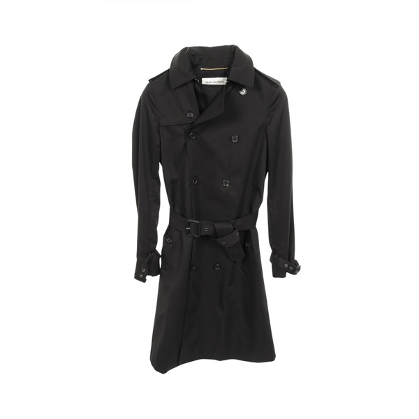 SAINT LAURENT PARIS 507530 Trench coat polyester Black Size 36 Used Women