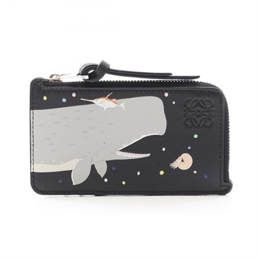 LOEWE Suna Fujita coin purse wallet leather Black Multicolor Used Women