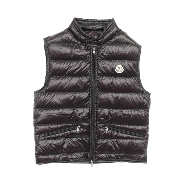 MONCLER GUI Down Vest with Zipper Nylon Black Size 2 Used mens