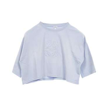 LOEWE Anagram Cropped T-shirt cotton Blue Size XS Used Women