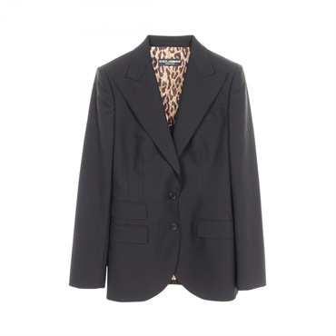 DOLCE & GABBANA Tailored Jcket Blazer Wool Black Size 40 Used Women