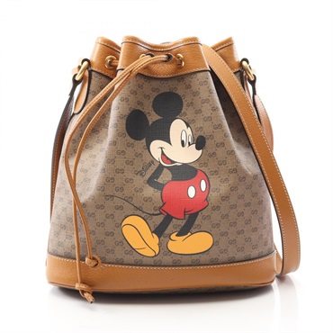 GUCCI Disney Micro GG Small Bucket crossbody Shoulder Bag 602691 canvas leather